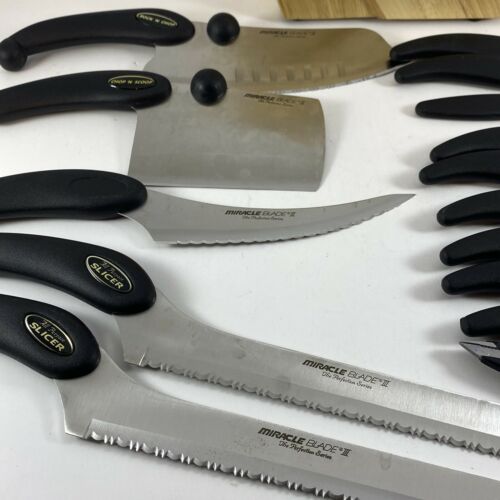 MIRACLE BLADE III Knife Set with Block - 15 Pieces - Stainless Steel - Fresh Stock Dated January 2026