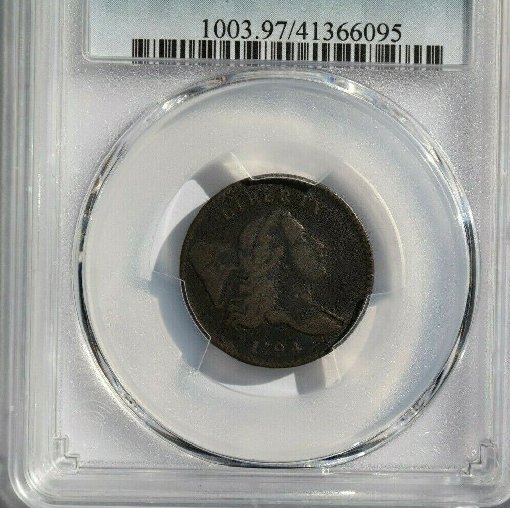 1794 1/2C, Liberty Cap Right, PCGS Graded Genuine Corrosion Removed-VF Details - Fresh Stock Dated December 2025