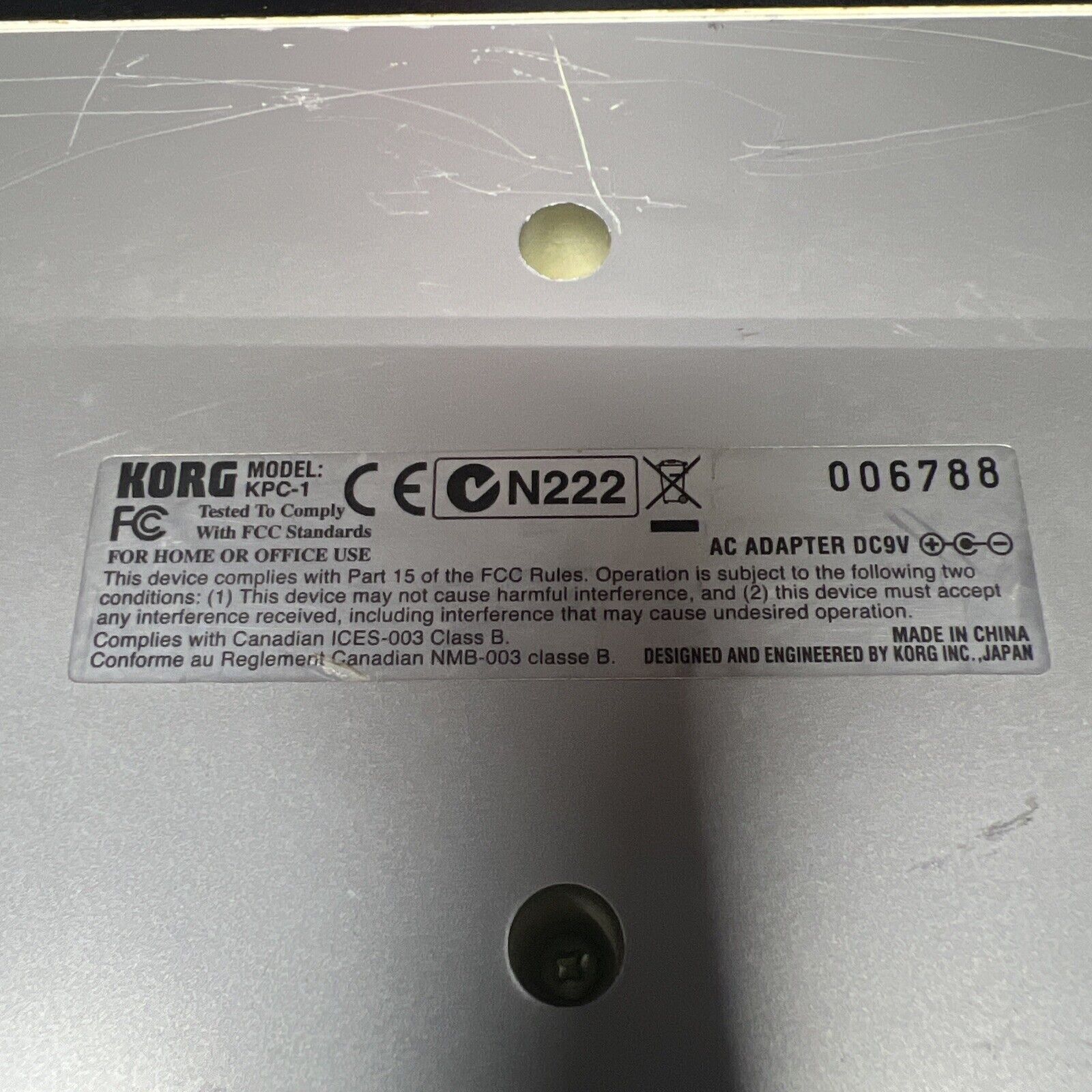 Korg PadKontrol MIDI Studio Controller KPC-1 Missing Power Cord Untested. - Fresh Stock Dated December 2025