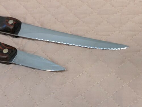 CUTCO 1020 & 1021 Paring & Trimmer Knives Brown Red/Orange Swirl Lamb Handles - Fresh Stock Dated January 2026