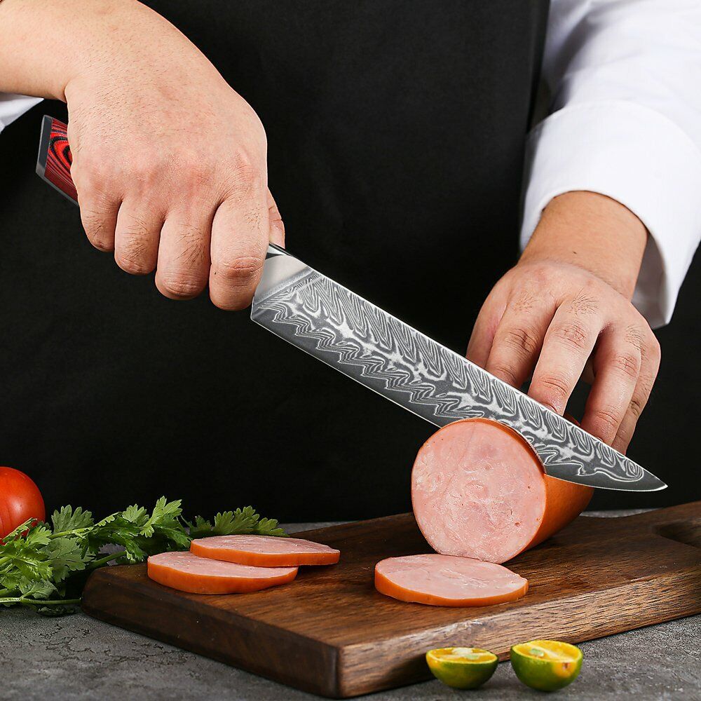 TURWHO 8inch Slicing Knife 67-Layer Japanese VG10 Damascus Steel Kitchen Knife - Fresh Stock Dated February 2026