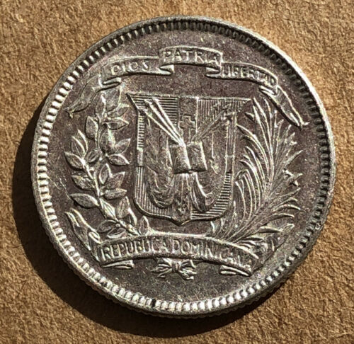 1959 Dominican Republic Silver 10 Centavos Uncirculated. Nice Coins - Fresh Stock Dated December 2025