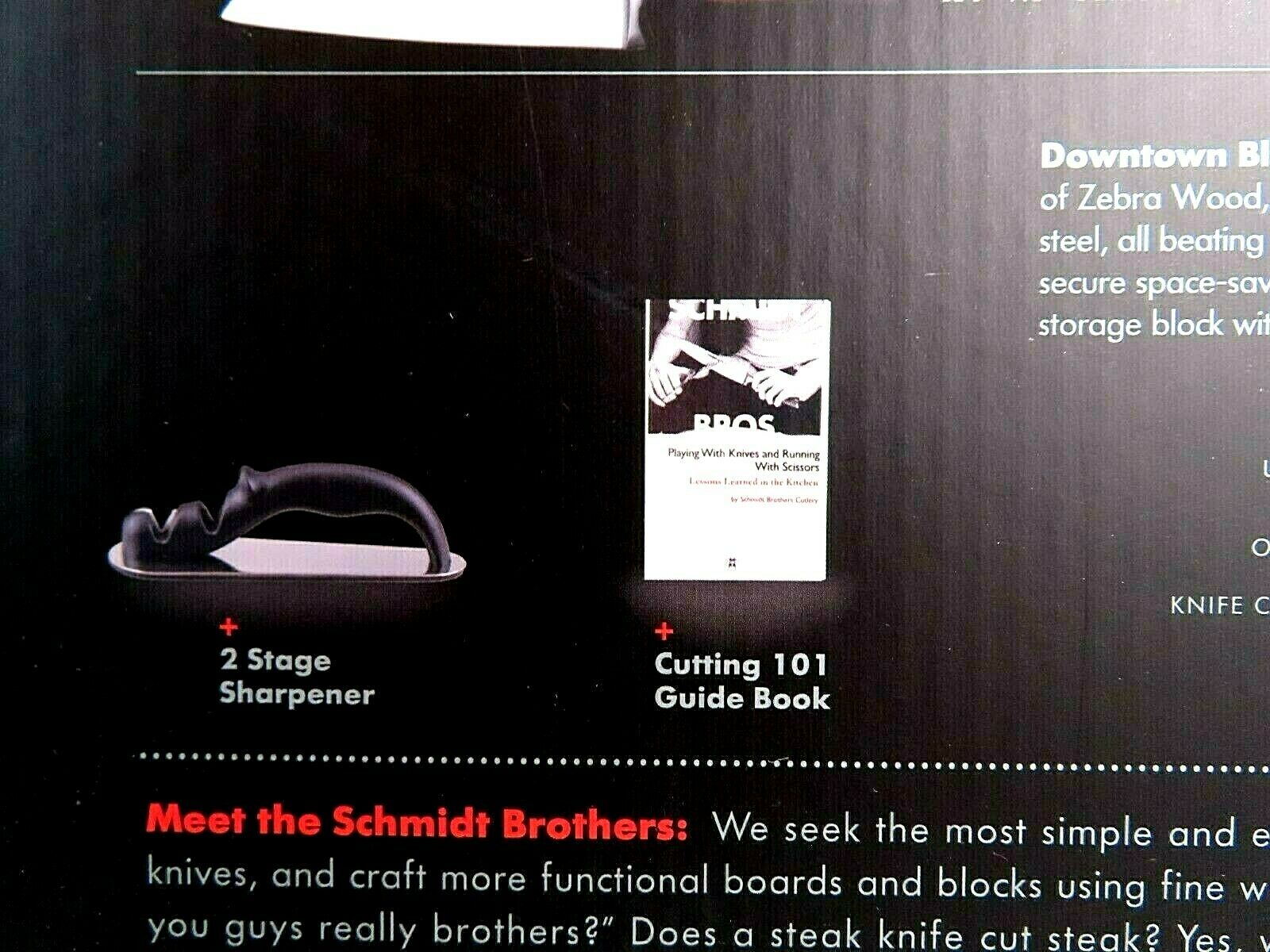 Schmidt Brothers High-Carbon Stainless Steel Cutlery Zebra Wood, 15-Piece Set - Fresh Stock Dated January 2026