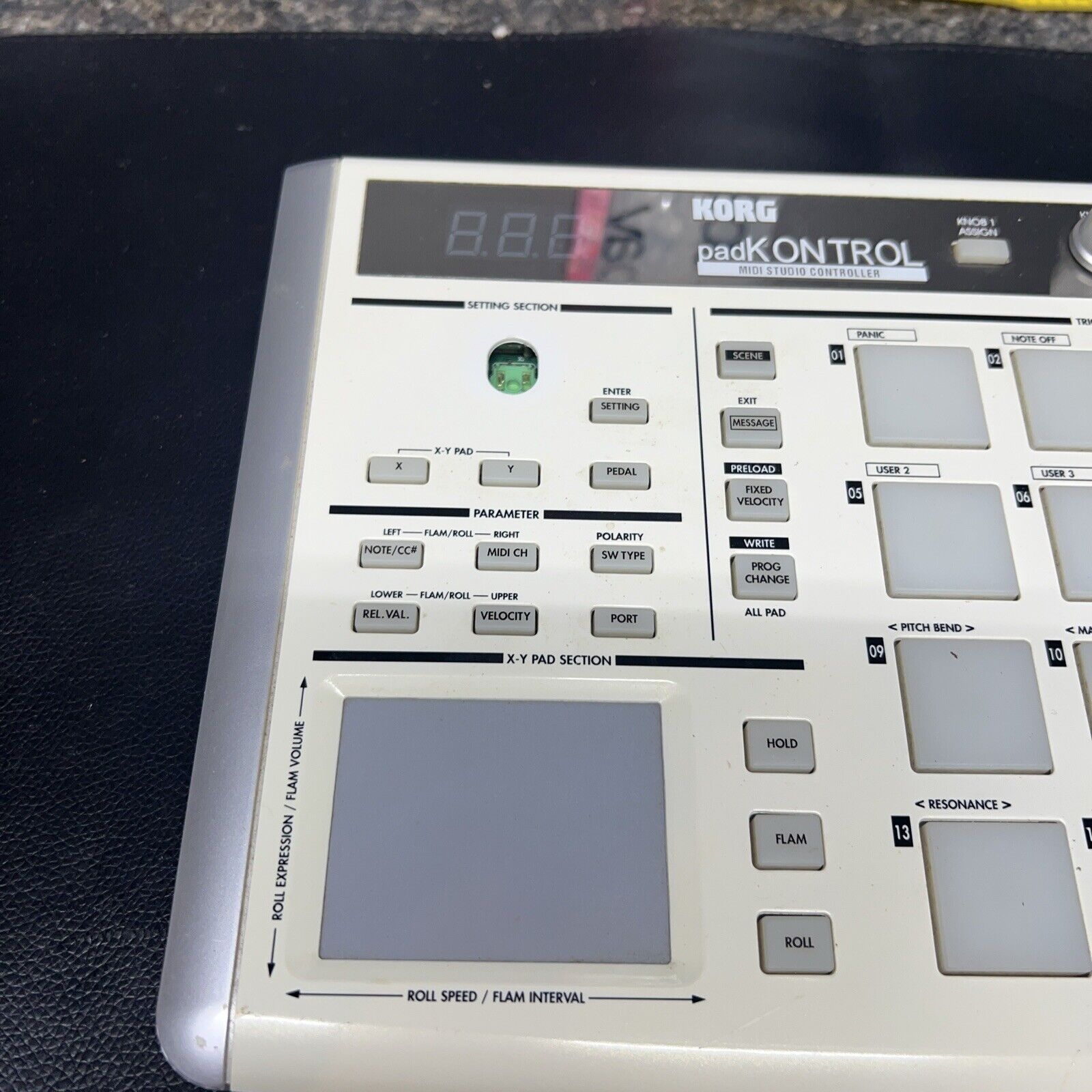 Korg PadKontrol MIDI Studio Controller KPC-1 Missing Power Cord Untested. - Fresh Stock Dated December 2025