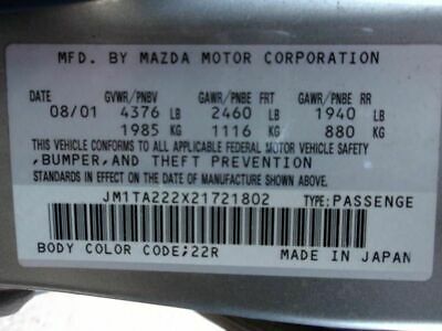 2001-2002 Mazda Millenia  Automatic Transmission 2300 *98K* - Fresh Stock Dated December 2025