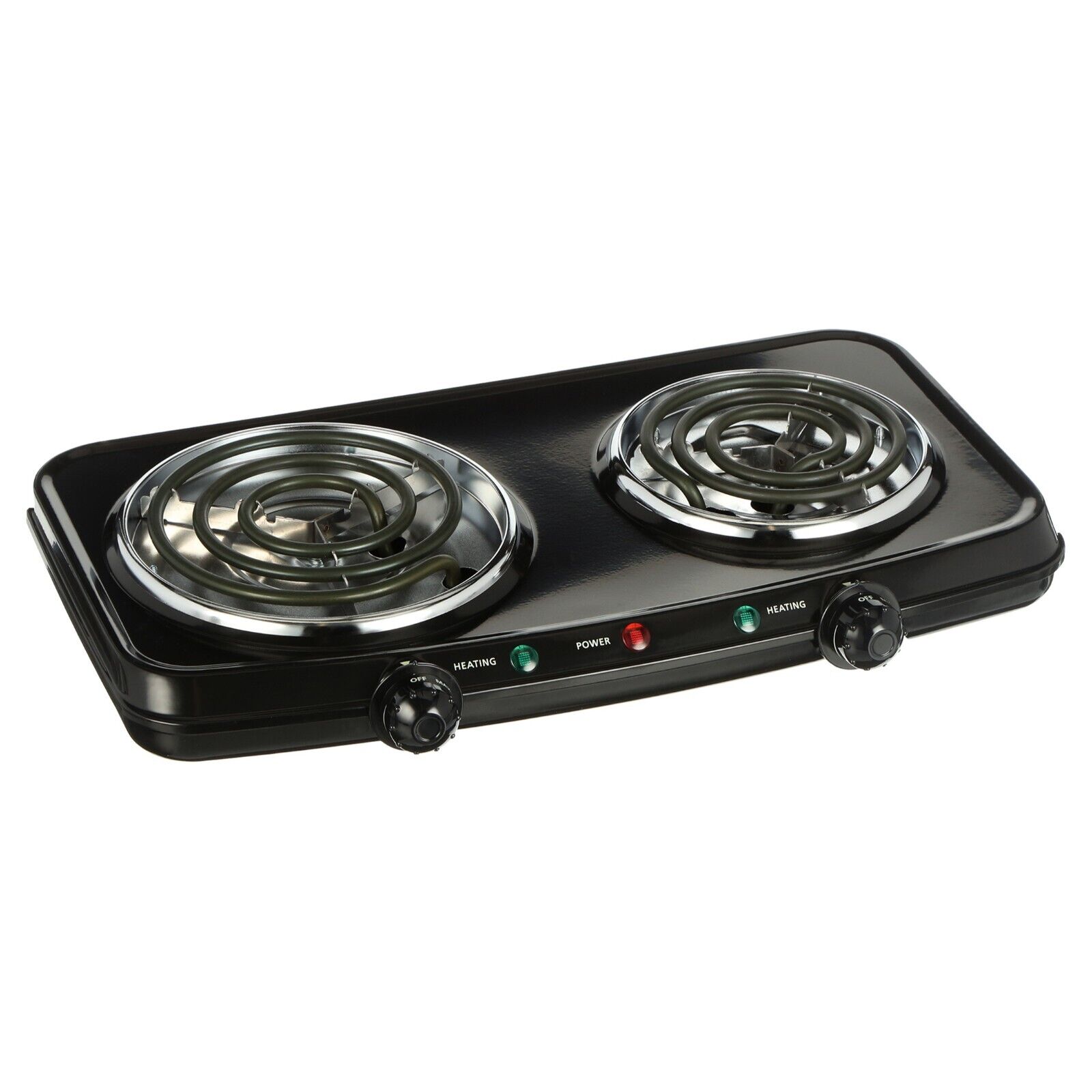 Portable Double Burner, 120V - 1800W, Electric burners, Black - Fresh Stock Dated February 2026