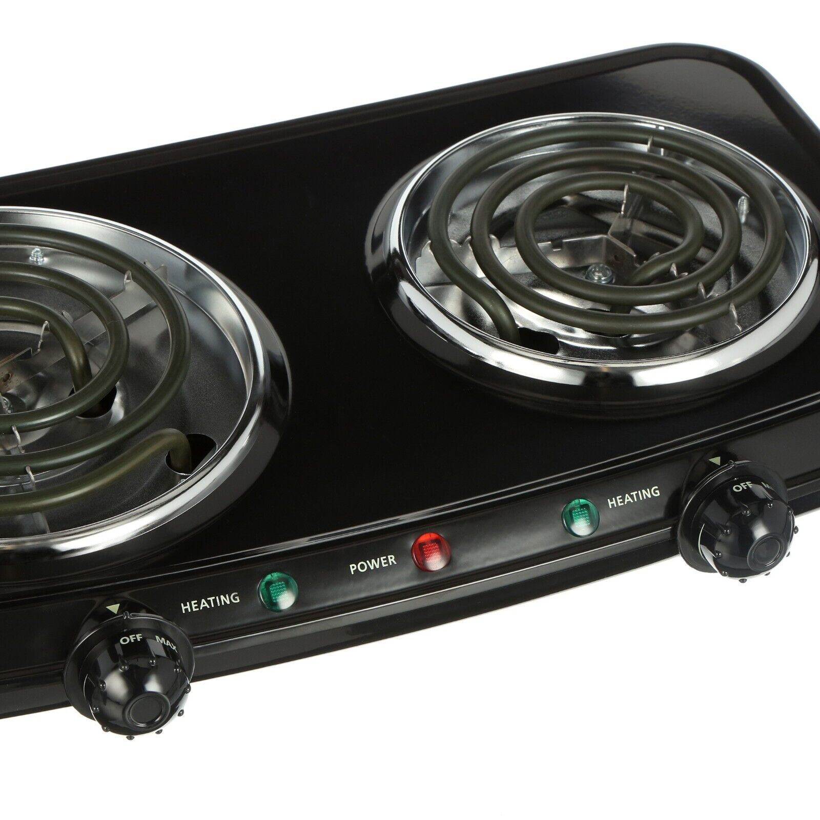 Portable Double Burner, 120V - 1800W, Electric burners, Black - Fresh Stock Dated February 2026