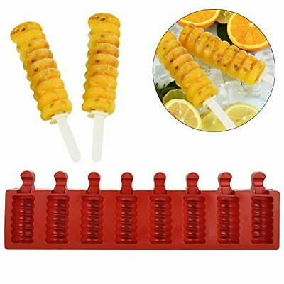 8 Cavity Ice Cream Mold Silicon Molds Ice Cube Tray With Popsicle Molds Ice - Fresh Stock Dated February 2026