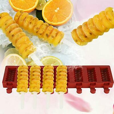 8 Cavity Ice Cream Mold Silicon Molds Ice Cube Tray With Popsicle Molds Ice - Fresh Stock Dated February 2026