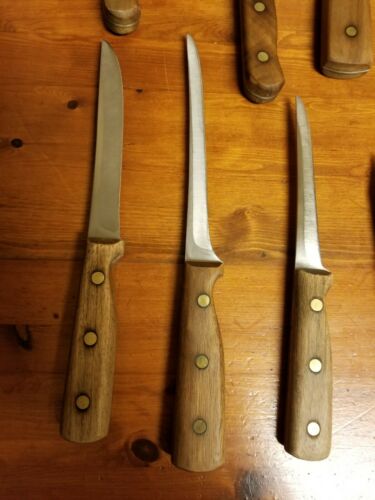 Vintage USA Chicago Cutlery 9 Pc. Piece Knife Set With Sharpener & Block - Fresh Stock Dated January 2026