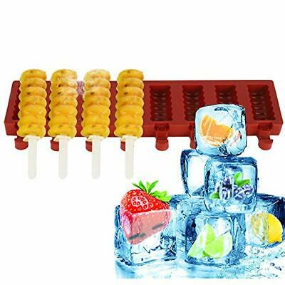 8 Cavity Ice Cream Mold Silicon Molds Ice Cube Tray With Popsicle Molds Ice - Fresh Stock Dated February 2026