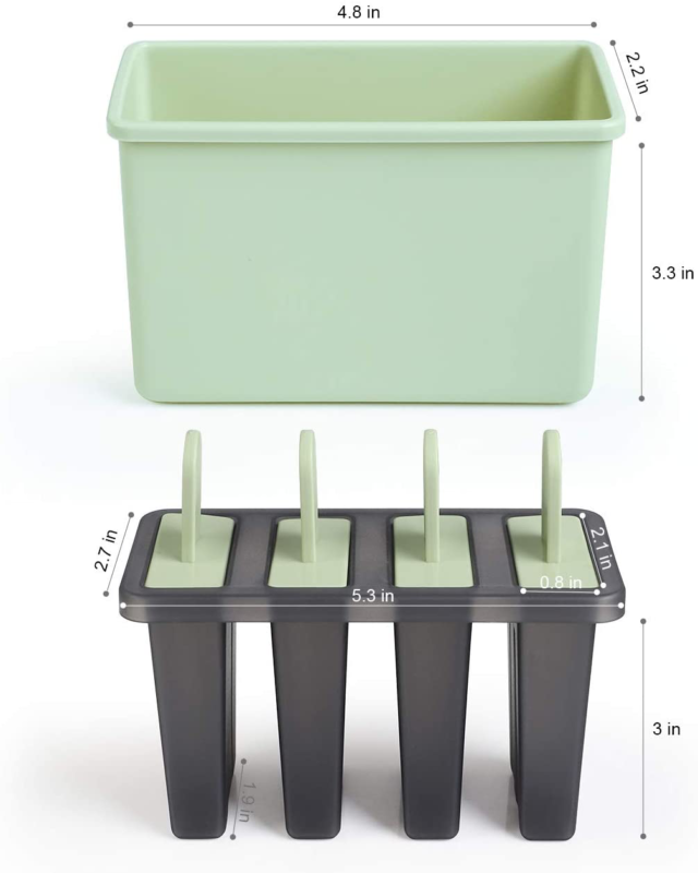 Moldes Para Paletas De Helado Reutilizables con embudo de silicona cepillo Set 8 - Fresh Stock Dated February 2026