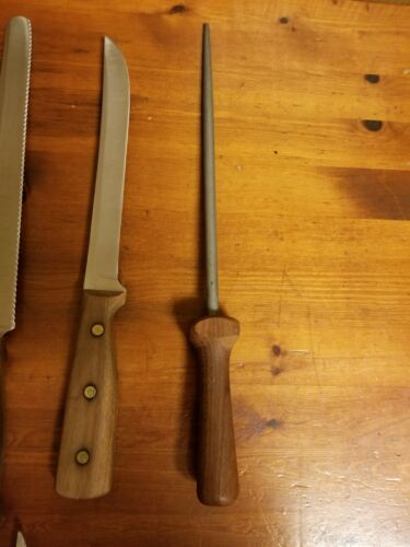 Vintage USA Chicago Cutlery 9 Pc. Piece Knife Set With Sharpener & Block - Fresh Stock Dated January 2026