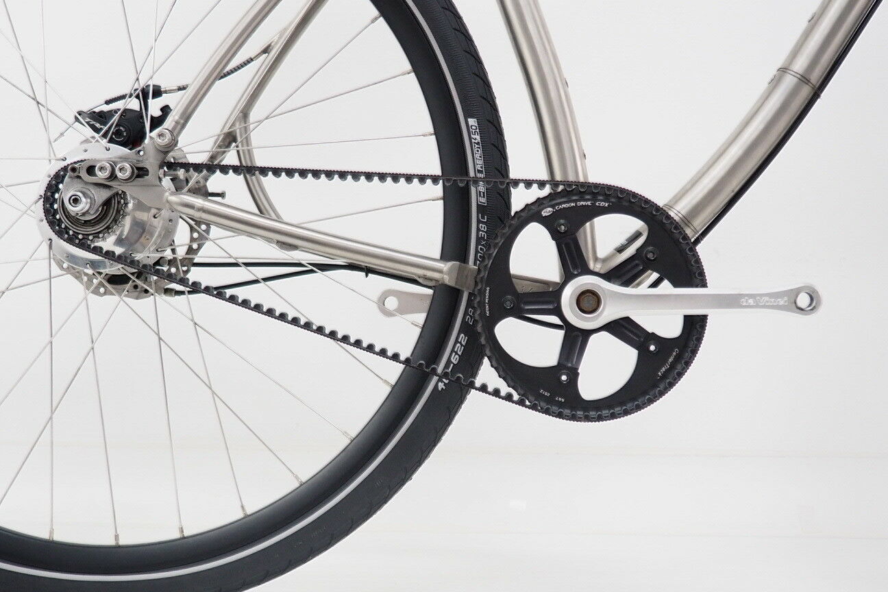 2018 Budnitz No.1 Titanium Road Bicycle Size Large Silver Belt Drive Disc Brake - Fresh Stock Dated December 2025