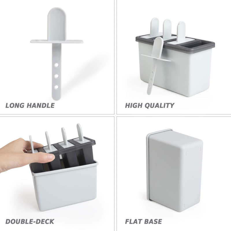 Moldes Para Paletas De Helado Reutilizables con embudo de silicona cepillo Set 8 - Fresh Stock Dated February 2026