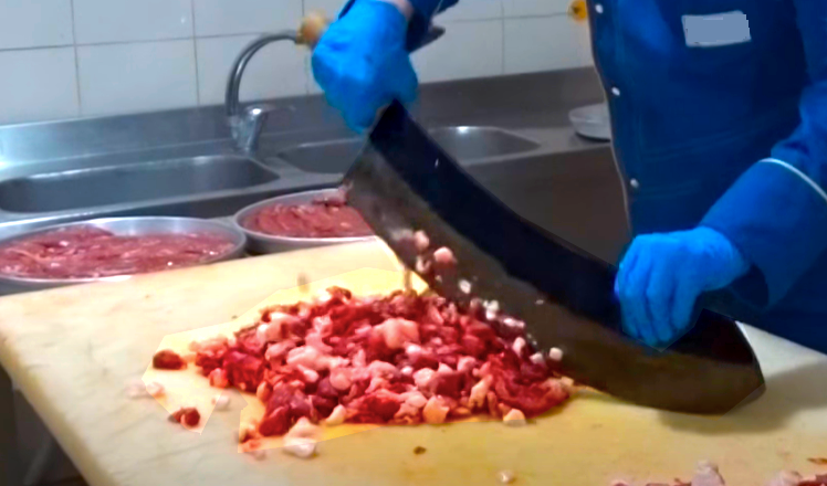 Mincing Knife, Adana Kebap Knife,Meat Knife,Carbon Steel,Leight 50cm-19.69 inc - Fresh Stock Dated January 2026