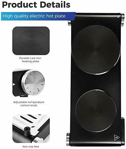 Cusimax Double Hot Plates, 1800W Double Burner, Portable Electric Hot Plate - Fresh Stock Dated February 2026