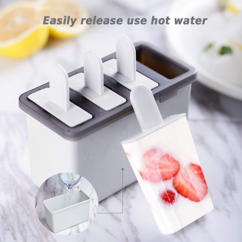 Moldes Para Paletas De Helado Reutilizables con embudo de silicona cepillo Set 8 - Fresh Stock Dated February 2026