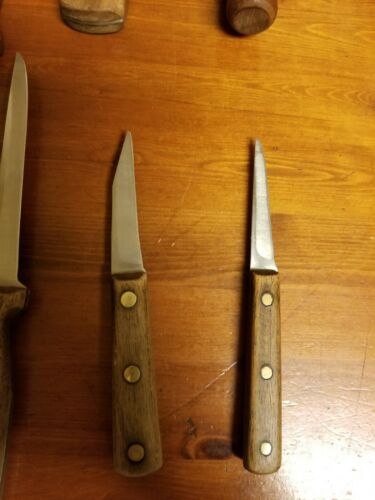 Vintage USA Chicago Cutlery 9 Pc. Piece Knife Set With Sharpener & Block - Fresh Stock Dated January 2026