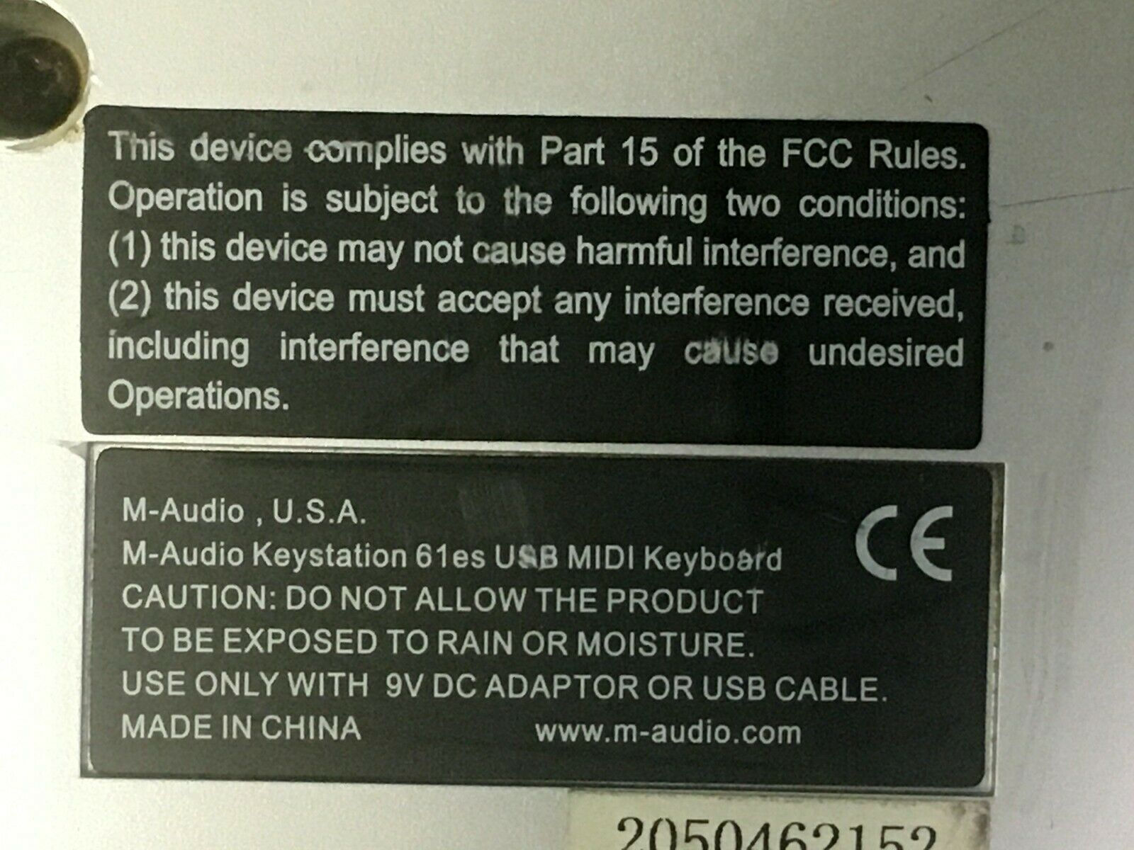 M-Audio Keystation 61es Keyboard with AC adapter - Fresh Stock Dated December 2025