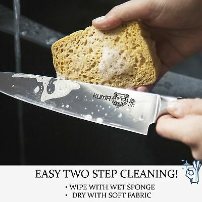 KUMA Multi Purpose Chef Knife - Pro Bolster Edition - RAZOR SHARP Kitchen Knife - Fresh Stock Dated January 2026