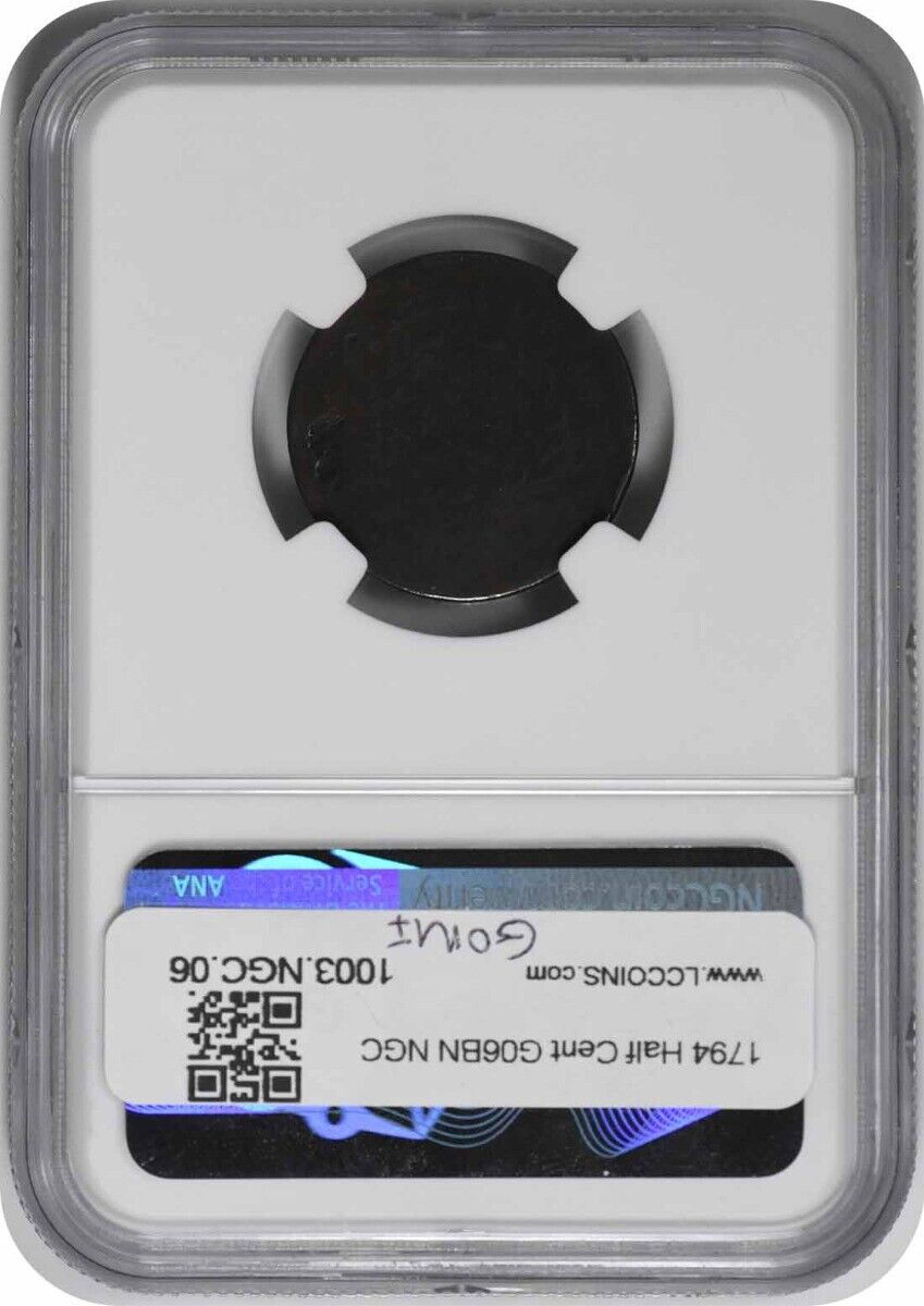 1794 Half Cent G06BN NGC - Fresh Stock Dated December 2025