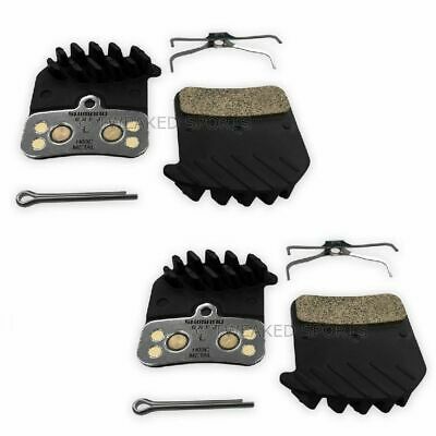 2-Pack Shimano H03C Disc Metal Brake Pads w/Spring & Pin Saint Zee BR-M820/M640 - Fresh Stock Dated December 2025