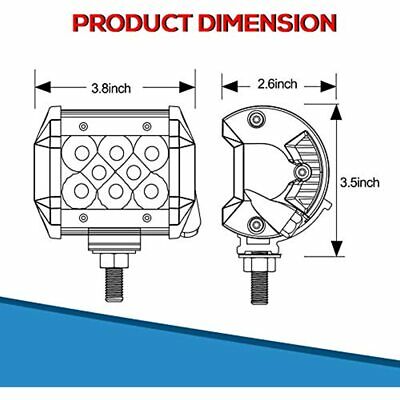 LED Pods, OFFROADTOWN 2pcs 4inch 128W Work Light Bar Off Road Driving Lights Fog - Fresh Stock Dated February 2026