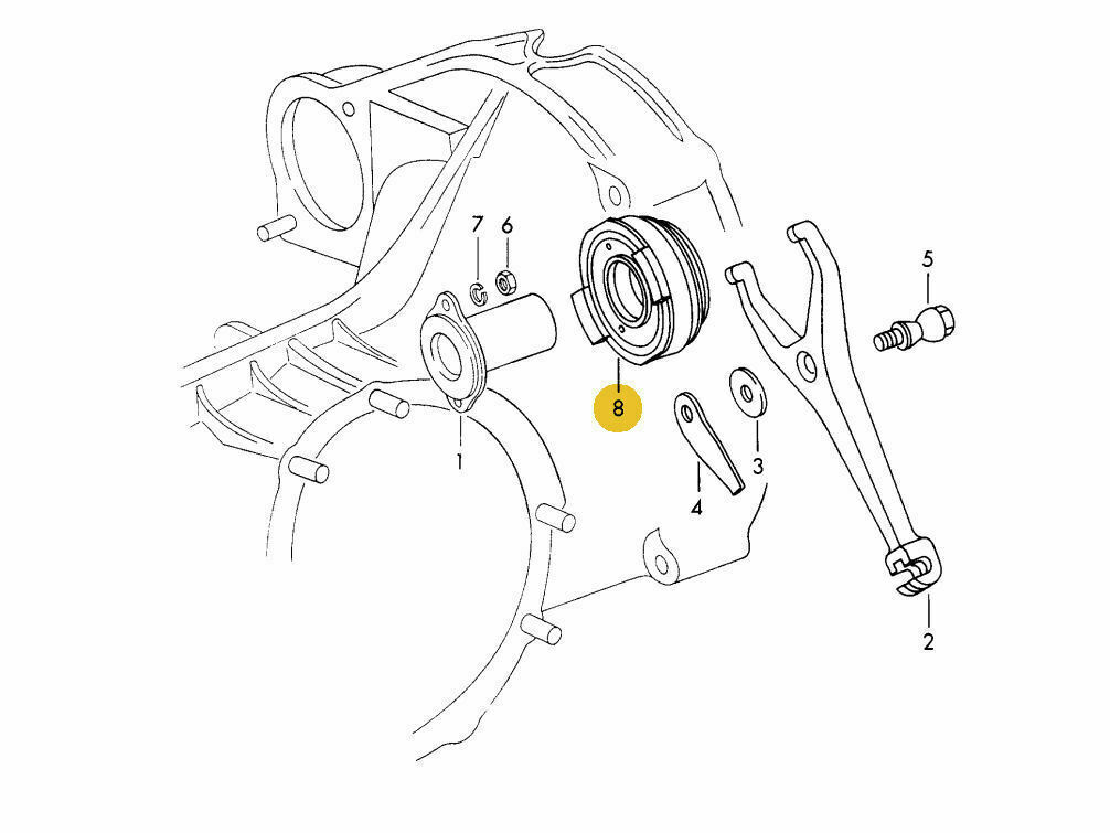 Porsche 911 Transmission Throw Out Bearing 91111608102 - Fresh Stock Dated December 2025