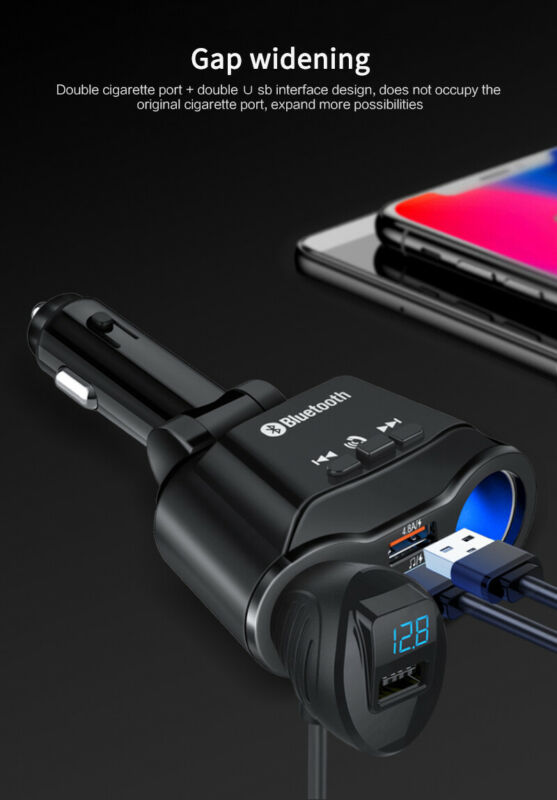 Bluetooth 5.0 Wireless Handsfree Car FM Transmitter MP3 Player Dual USB Charger！ - Fresh Stock Dated December 2025