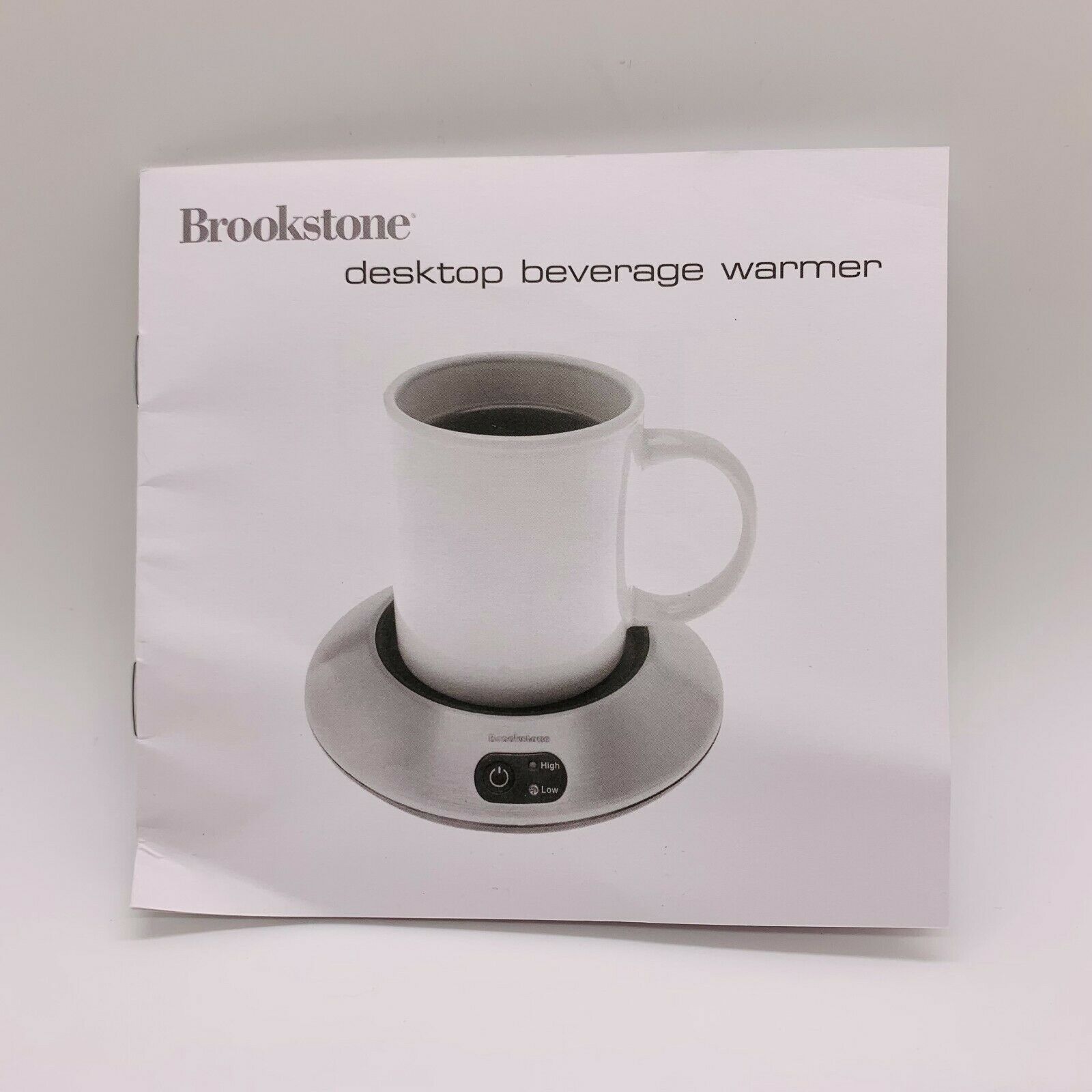 Brookstone Beverage Warmer (K72AS) for Coffee/Tea/Chocolate - 2 temps - Fresh Stock Dated February 2026
