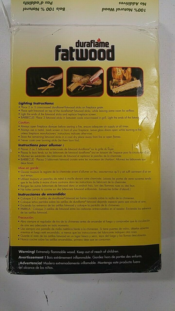 Duraflame 01249 Fatwood Wood Starters, 86.4 Cu. In. - Fresh Stock Dated January 2026
