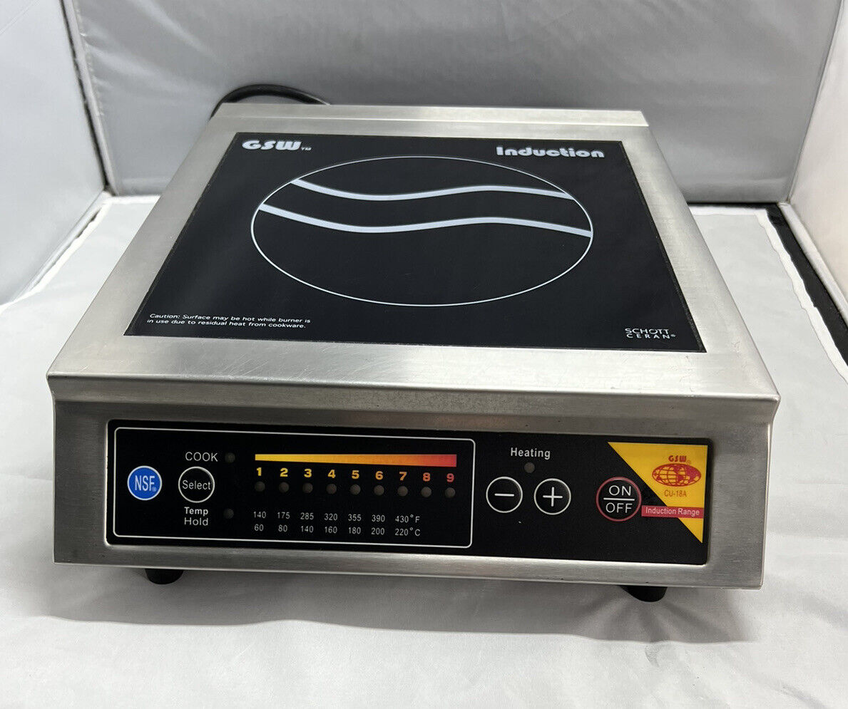 GSW CU-18A Commercial Portable Induction Cooktop Electric Countertop Stove - Fresh Stock Dated February 2026