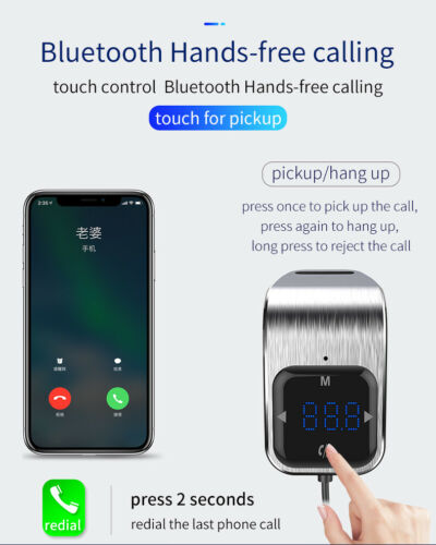 Bluetooth car FM Transmitter mp3 Player handfree Radio Adapter SD TF USB CHARGER - Fresh Stock Dated December 2025