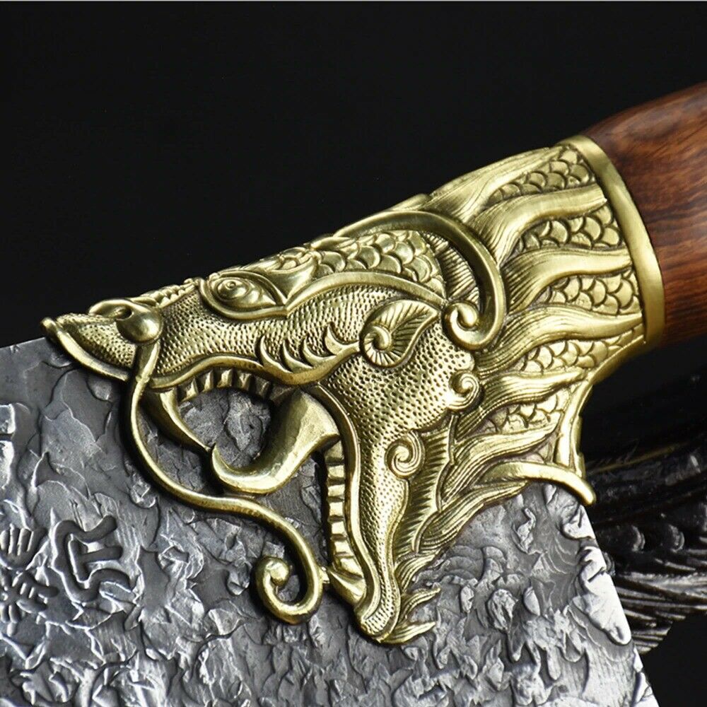 Kitchen Chef knife Handmade fixed blade cleaver sharp Figured meat knives Tools - Fresh Stock Dated January 2026