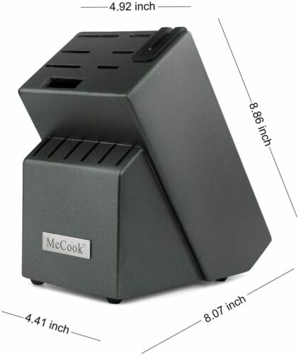 McCook 14-Piece Full Tang Kitchen Cutlery Knife Block Set Built-in Sharpener - Fresh Stock Dated January 2026