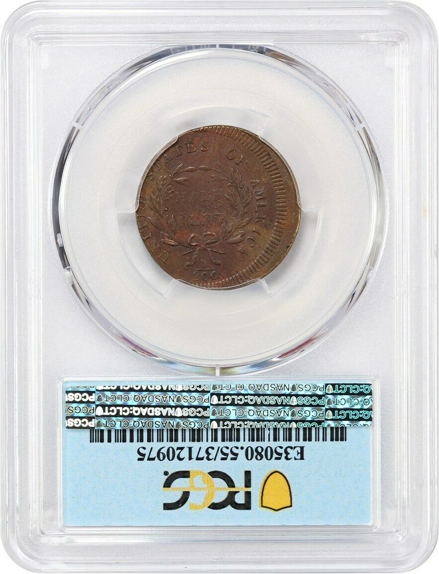 1795 PE, Punc Date 1/2c PCGS AU55 (C-4, Struck 5% Off Center) ex: D.L. Hansen - Fresh Stock Dated December 2025