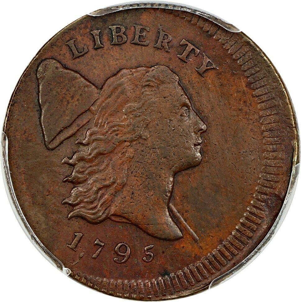 1795 PE, Punc Date 1/2c PCGS AU55 (C-4, Struck 5% Off Center) ex: D.L. Hansen - Fresh Stock Dated December 2025