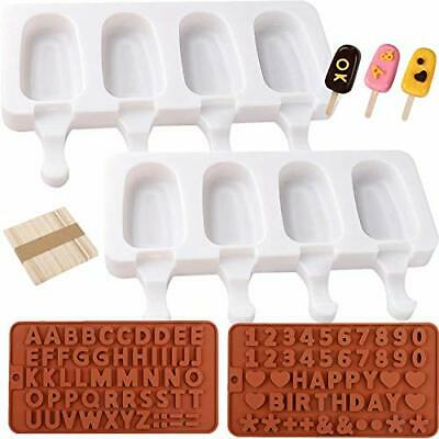 2 Pieces of Popsicle Molds, Homemade Oval Silicone Popsicle Cake Molds, Letter - Fresh Stock Dated February 2026