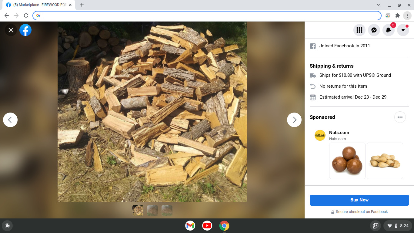 FIREWOOD ~ SEASONED - - ` POPLAR - &~ MAPLE MIX - Fresh Stock Dated January 2026