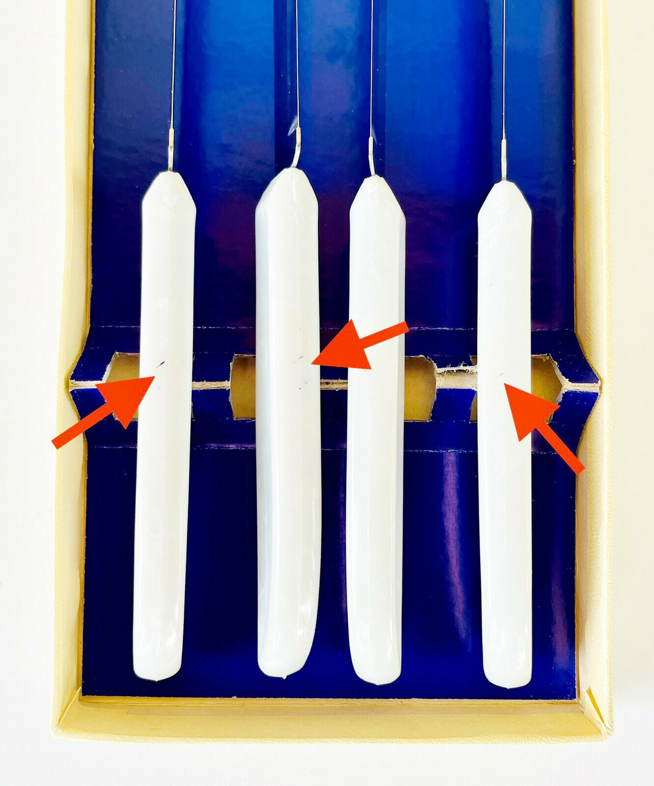 Vintage Quikut Hollow Ground Steak Knife Set of 4 Stainless Steel Tenite Handles - Fresh Stock Dated February 2026