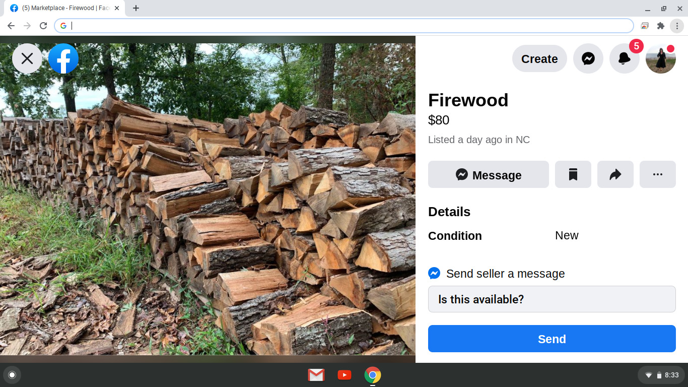 FIREWOOD ~ SEASONED - - ` POPLAR - &~ MAPLE MIX - Fresh Stock Dated January 2026