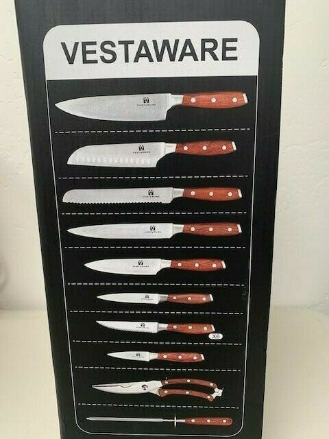 Cutlery Set Vestaware 16-Piece Knives Set with Block Wooden . New - Fresh Stock Dated February 2026