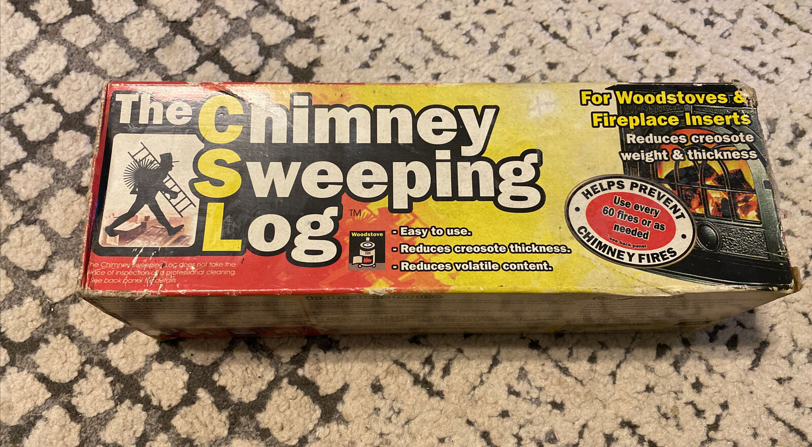 NEW The Chimney Sweeping Log Clean Fireplace Woodstove Fire Log Creosote - Fresh Stock Dated December 2025