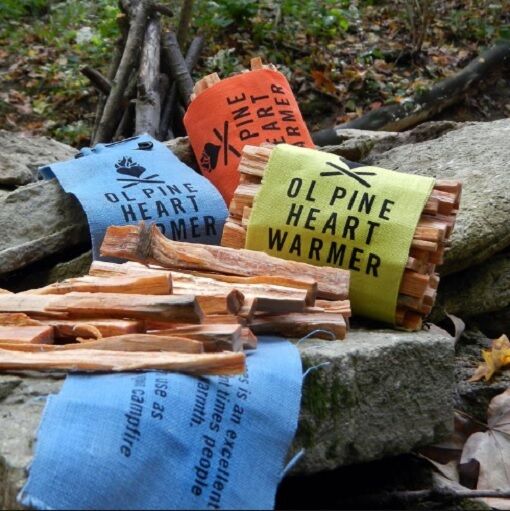 Ol' Pine Heart Warmer Fire Starter with Blue Wrap - Fresh Stock Dated January 2026