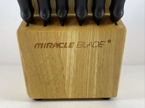 MIRACLE BLADE III Knife Set with Block - 15 Pieces - Stainless Steel - Fresh Stock Dated January 2026