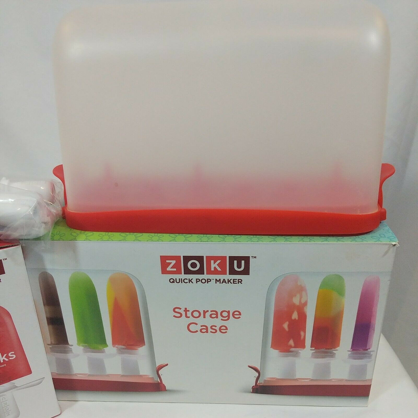 ZOKU Storage Case and Sticks for Quick Pop Maker Popsicles - Accessories Lot - Fresh Stock Dated February 2026