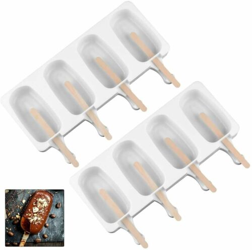 Cell Popsicle Molds Silicone DIY Frozen Ice Lolly Pop Maker & Wooden Sticks USA - Fresh Stock Dated February 2026