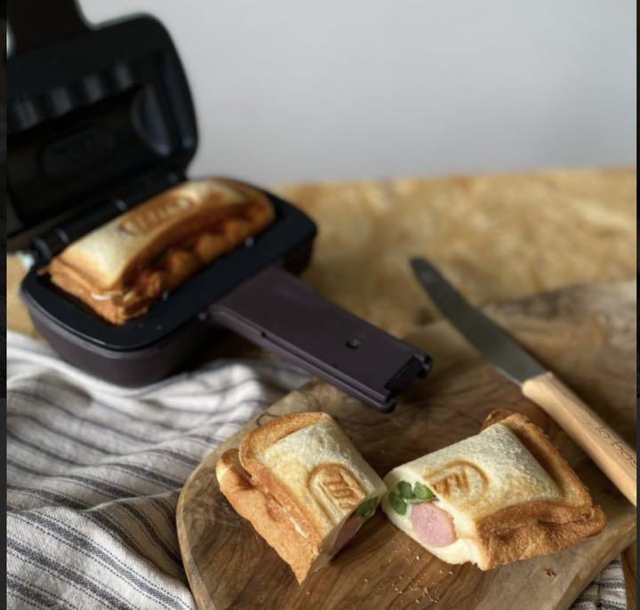 Toffy Ladonna K-HS3-AW Half Sandwich toaster Hot Sandwich Maker Ash White Small - Fresh Stock Dated February 2026