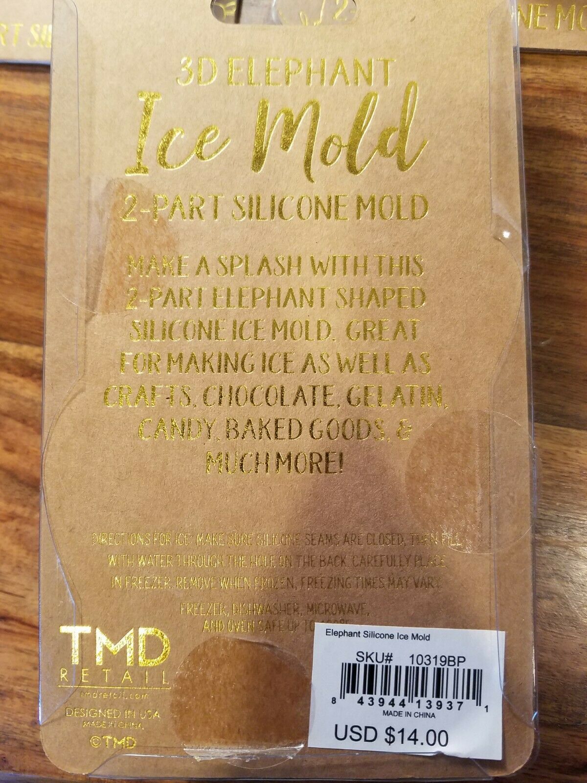 🔥 TMD Holdings 3D Elephant 2-part Silicone Ice Mold - Fresh Stock Dated February 2026